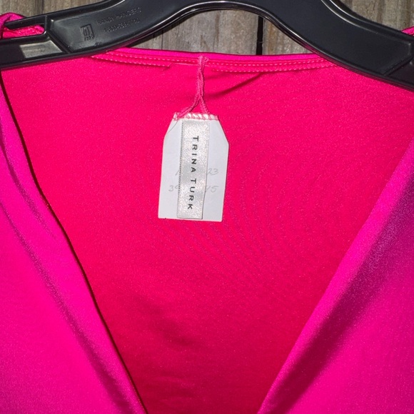 TRINA TURK SWIM Monaco Long Sleeve Ring Front One Piece Paddle Suit Size Medium - Picture 8 of 9